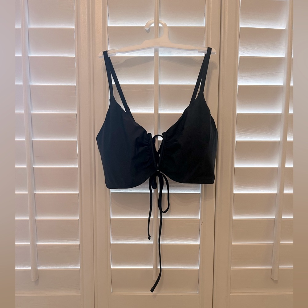 Time and Tru Black Bikini Top